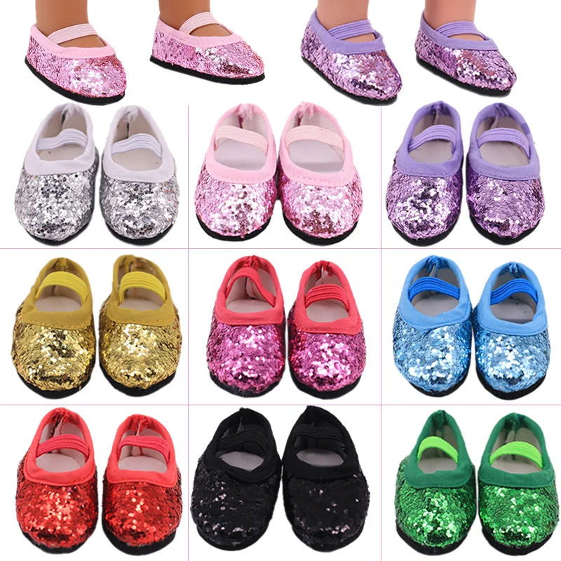 6Cm Doll Sequin Shoes For 14.5 Inch Nancy American Doll&BJD 
