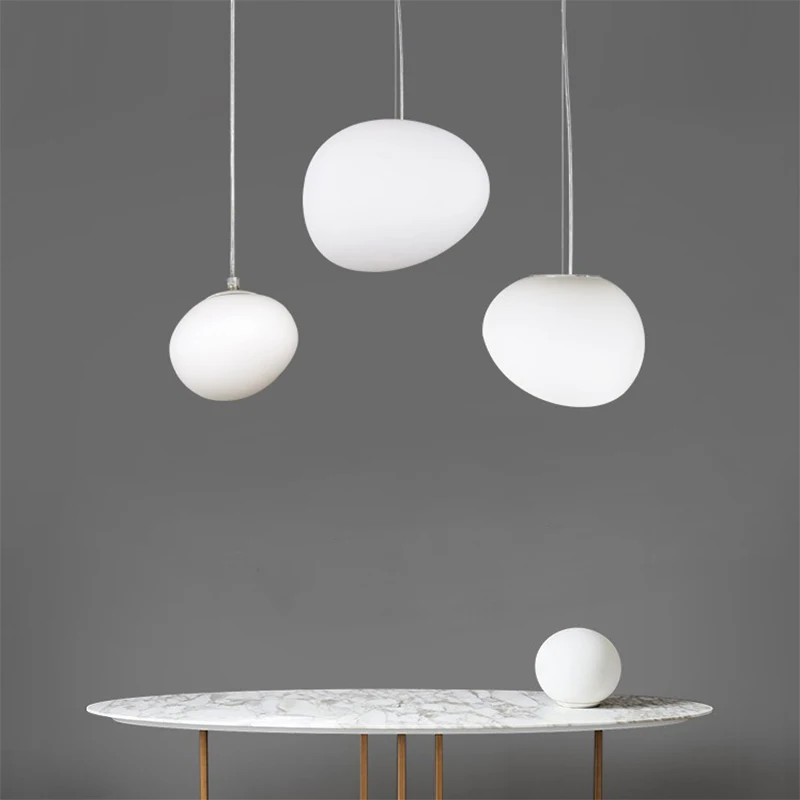 

Modern Italy Cobblestone Pendant Light Irregular Suspension Lamp For Living Room Bedroom Dining Room Bar Decor Creative Hanglamp