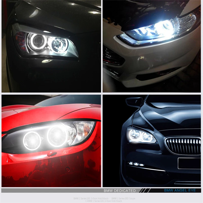 

2pcs H8 120w LED Angel Eyes Headlight Led Marker Lights Canbus for BMW X5 E70 E71 E90 E91 E92 M3 E89 E82 E87 Auto Head Lamp