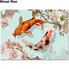 Алмазная живопись koi fish Graphic, продажа японских 3d вышивки крестиком, алмазная вышивка, круглые квадратные стразы, настенная живопись