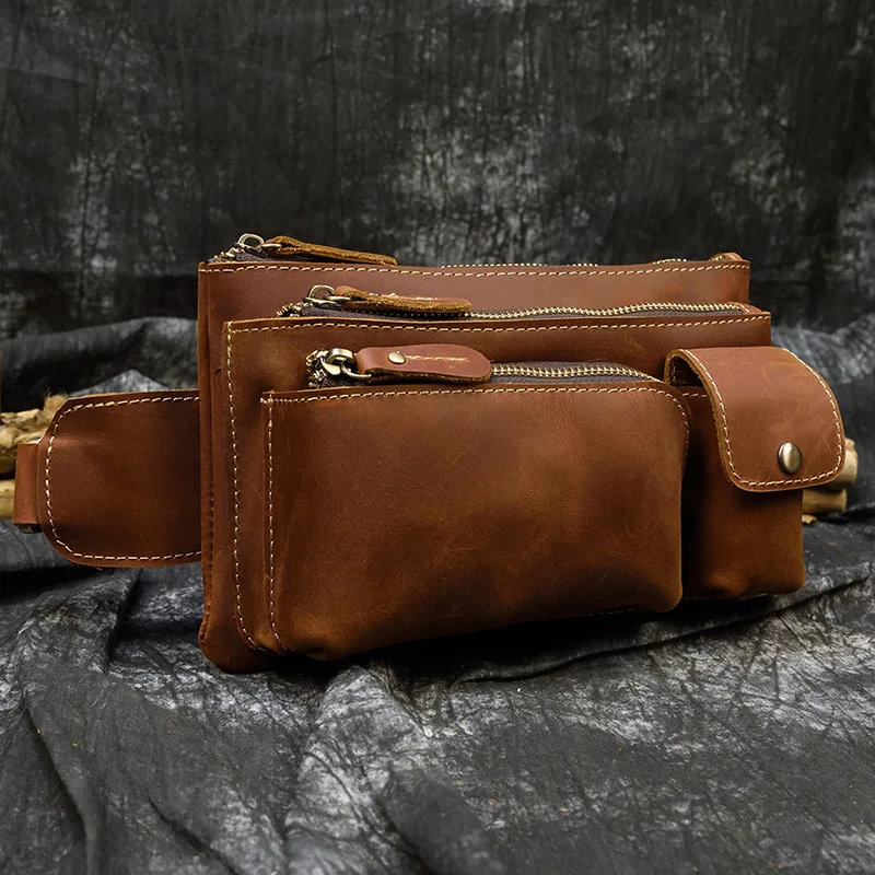 Поясная Сумка Luufan из натуральной кожи нагрудная сумка двойного назначения Fanny Pack
