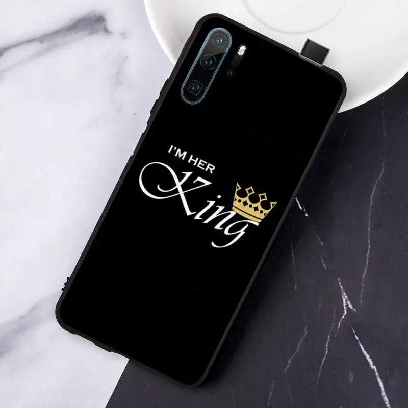 

Crown Letter King Queen pattern high quality Phone Case funda For Huawei honor Mate P 10 20 30 40 Pro 10i 9 10 20 8 x Lite