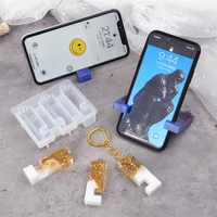 phone holder transparent epoxy resin for crafts diy handmade keychain desk organizer molds silicone mold resin moulds 2022