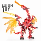Бренд JINBAO преобразования Beast Wars DF07 DF-07 оптимальный Мега пламени красный дракон BW Аниме Фигурки игрушки робота
