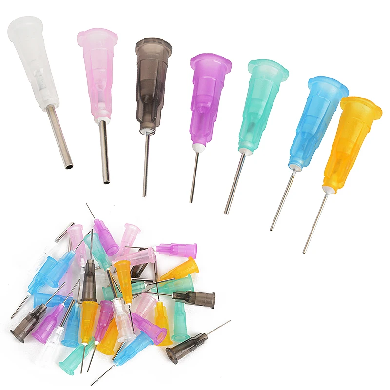 

35pcs/set of 7 sizes of liquid dispensers, stainless steel dispensing needles for syringes, 16 needles to 27 needles, industrial