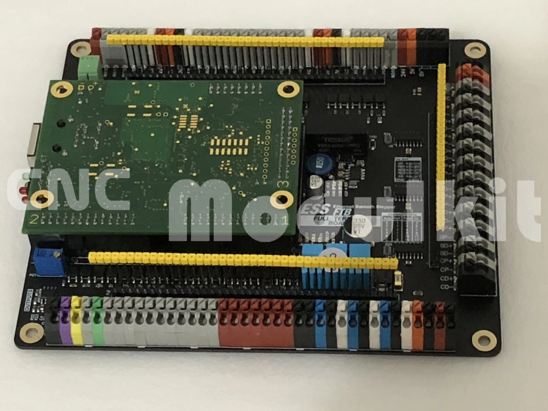6 Axis Ethernet Smooth Stepper Interface Adapter CNC Motion Control Mach 3/4 ESS & Intelligent Full Terminal Board
