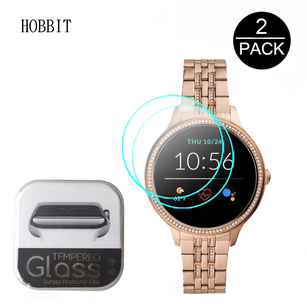 

2PCS 9H Tempered Glass For Fossil Gen 5E FTW6066 FTW6068 FTW6073 FTW6074 Smart Watch Screen Protector Film Anti-Scratch Glass