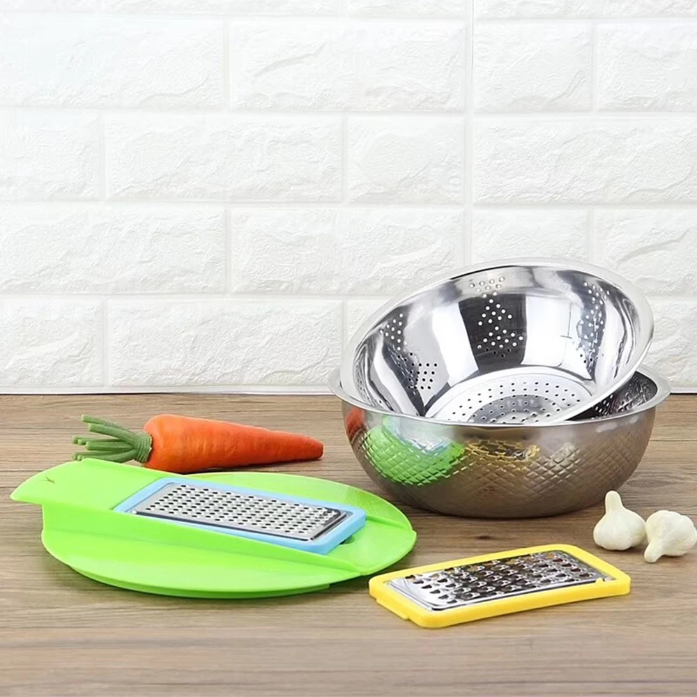 Набор из 5 нержавеющая сталь средство для мытья риса сливная корзина смешивания