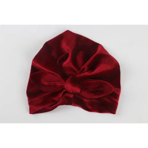 Emmaaby/брендовая Новинка зимняя мягкая бархатная шапка для новорожденных тюрбан в