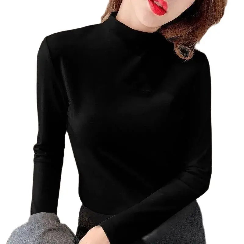 Двусторонняя немецкая бархатная нижняя рубашка Женская осенне-зимняя флисовая