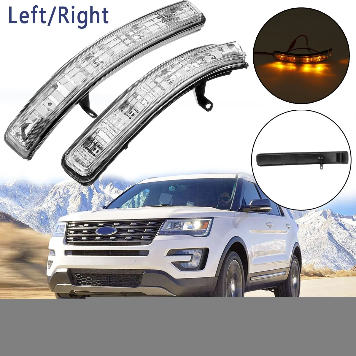 1 шт./2 шт. левый/правый задний указатель поворота бокового зеркала лампа мигалка