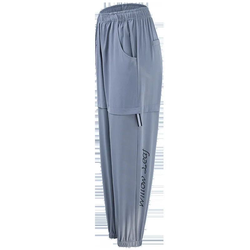 

Pocket sports pants women loose breathable thin overalls running yoga stretch fitness pants