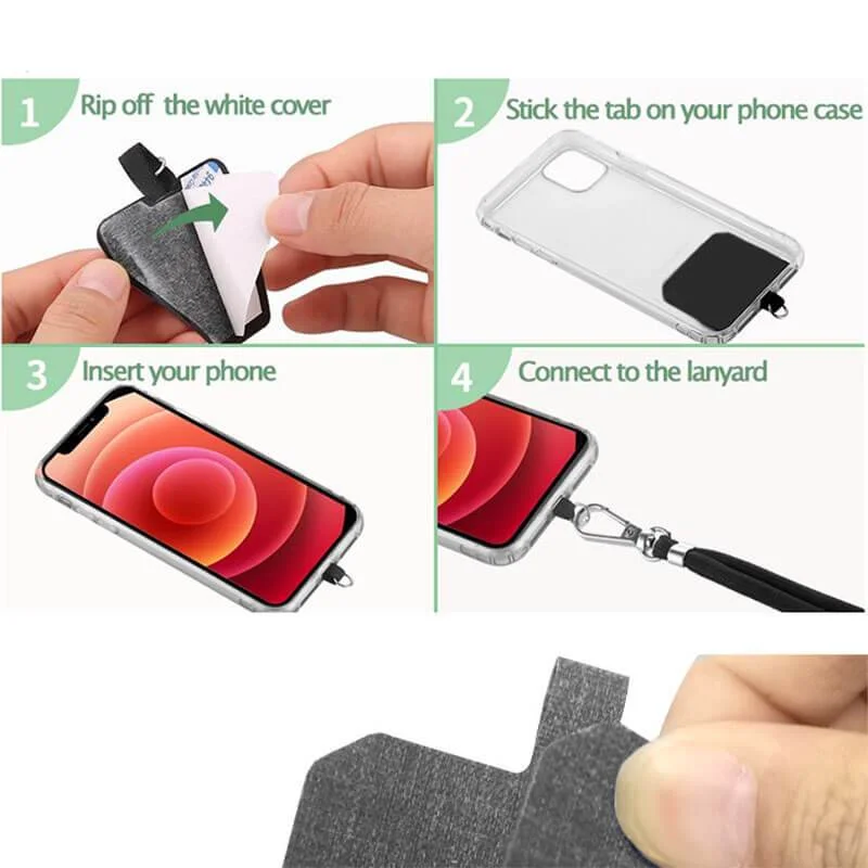 

Universal Crossbody Nylon Patch Phone Lanyards Long Neck Rope Short Wristband Cell Without phone-case