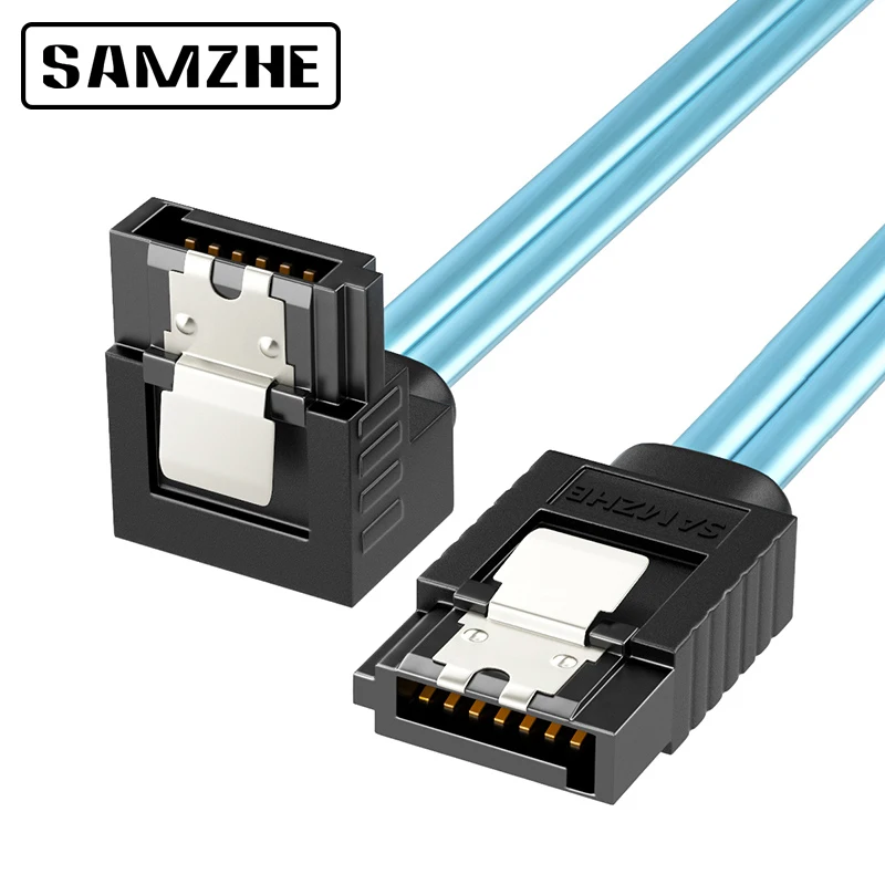 

SAMZHE SATA III 6.0 Gbps Cable with Locking Latch for Hdd SSD DVD PC Computer Data Cable 50/100cm