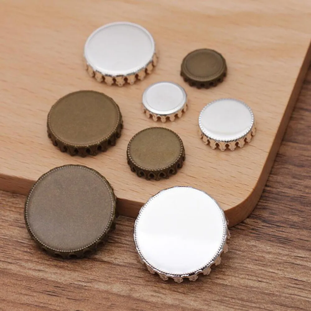 300 шт. Античная бронзовая Посеребренная Крышка для бутылки Корона 12-15-20-25 мм