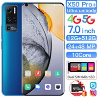 global version new 7 0 inch screen 5g smartphone with 12gb512gb large memory for vivo x50 pro cellphone samsung mobile phone