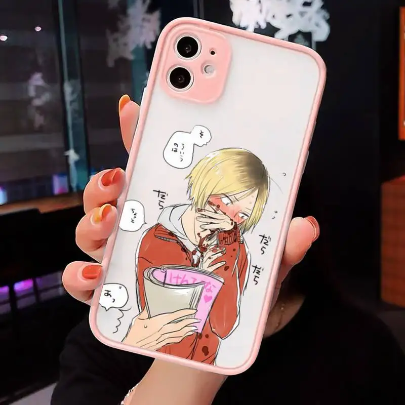 

Kenma Kozume of Haikyuu cute Phone Cases Matte Transparent for iPhone 7 8 11 12 s mini pro X XS XR MAX Plus cover funda