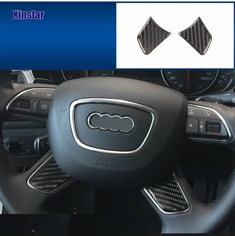 Углеродное волокно Автомобильный декоративный стикер для интерьера Audi A6 2012 до