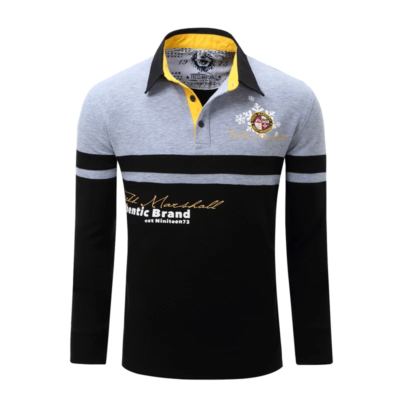 ZOGAA 2019 Хит Мужская рубашка поло высокое качество хлопок длинный рукав осень