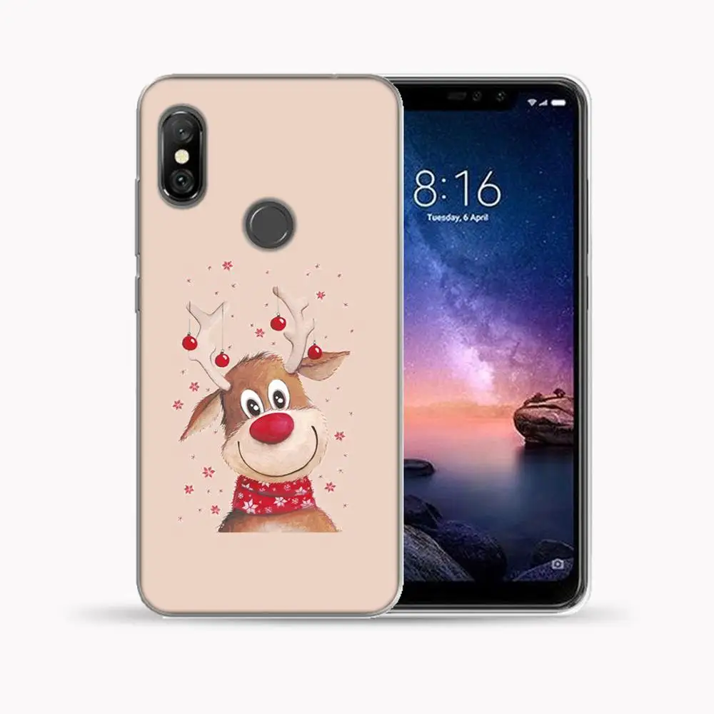 Чехол для Xiaomi Mi A1 A2 8 Lite 9 Pro 5X 6X мягкий чехол с Рождеством Redmi 5 5A 6 7 7A Y3 K20 Note 4 4X |