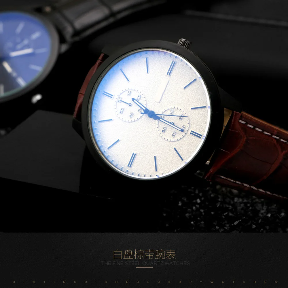 Relojes Hombre роскошные модные мужские Ультра тонкие кварцевые часы сапфировые