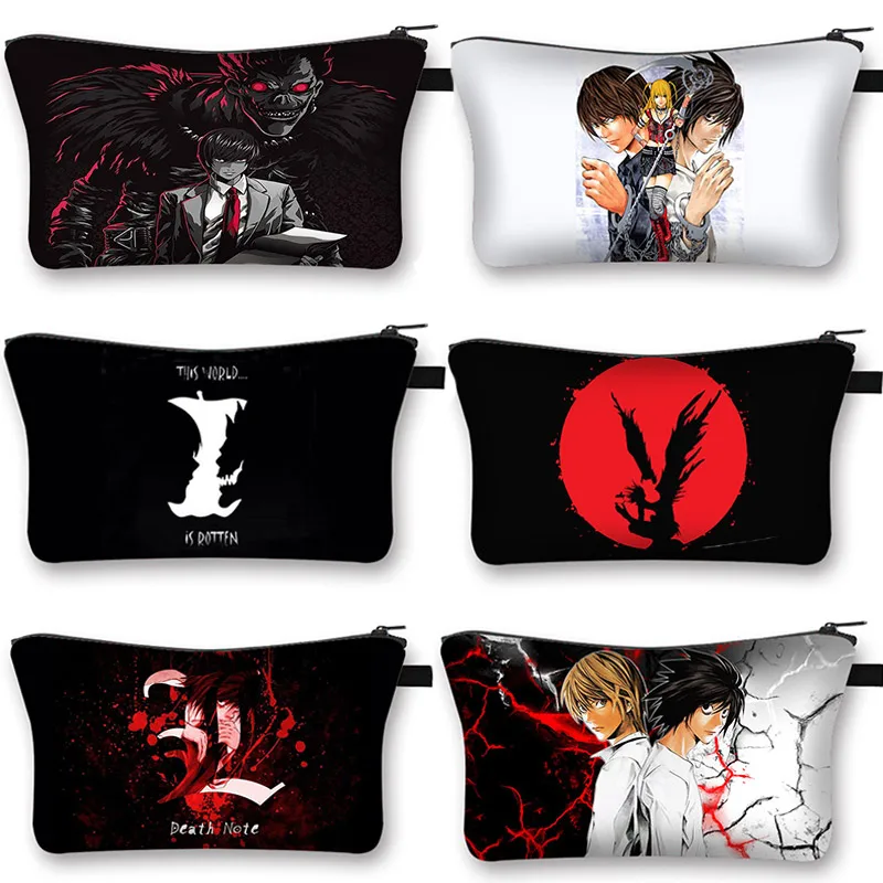 

Death Note Shinigami Ryuk Cosmetic Bag Anime Print Girl Fashion Cosmetic Case Personalized Travel Storage Bag