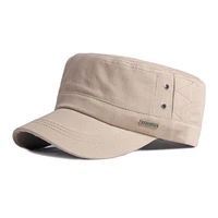 wuaumx simple military hats men women cotton spring summer flat top baseball hats high quality army cap solid sunproof visor