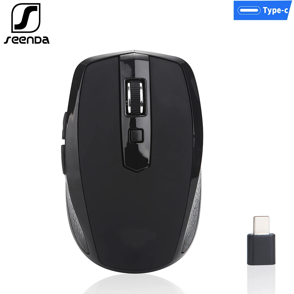 

SeenDa 2.4GHZ USB Type C Wireless Mouse for Macbook Chromebook Type C Devices Game Silent Mouse Laptop PC Ergonomic Mice