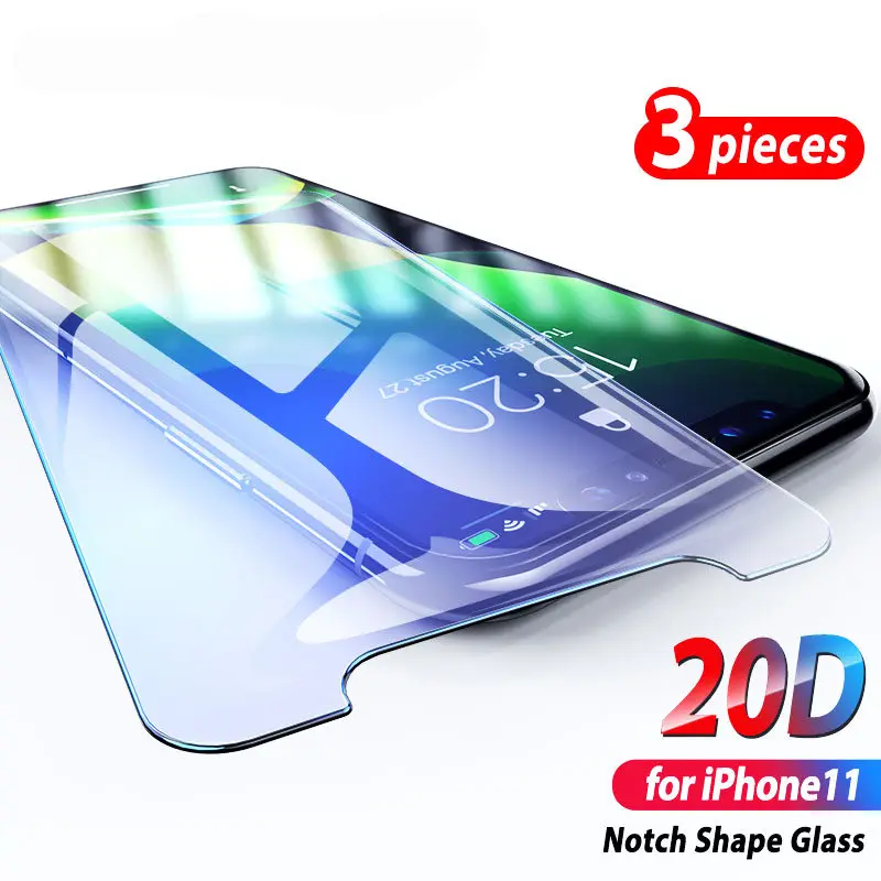 3 шт. Защитная пленка для экрана из закаленного стекла iPhone 11 Pro X XR XS Max 8 7 6 6S Plus 5 5S SE 4
