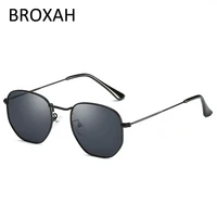 round elegant polarized sunglasses women brand designer retro car driving glasses for men vintage metal eyewear