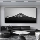 Японский постер Fuji с черно-белыми принтами, скандинавский Горный пейзаж, Картина на холсте, настенные художественные картины для дома, дизайнерский Декор для комнаты