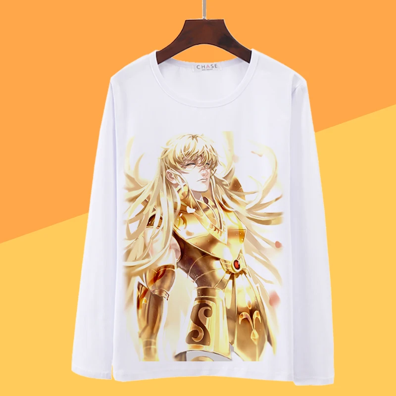 Футболка для косплея Saint Seiya аниме футболка с длинным рукавом и изображением