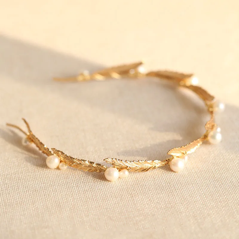 Новая мода Винтаж Листьев Свадебные и короны диадемы для женские свадебные туфли