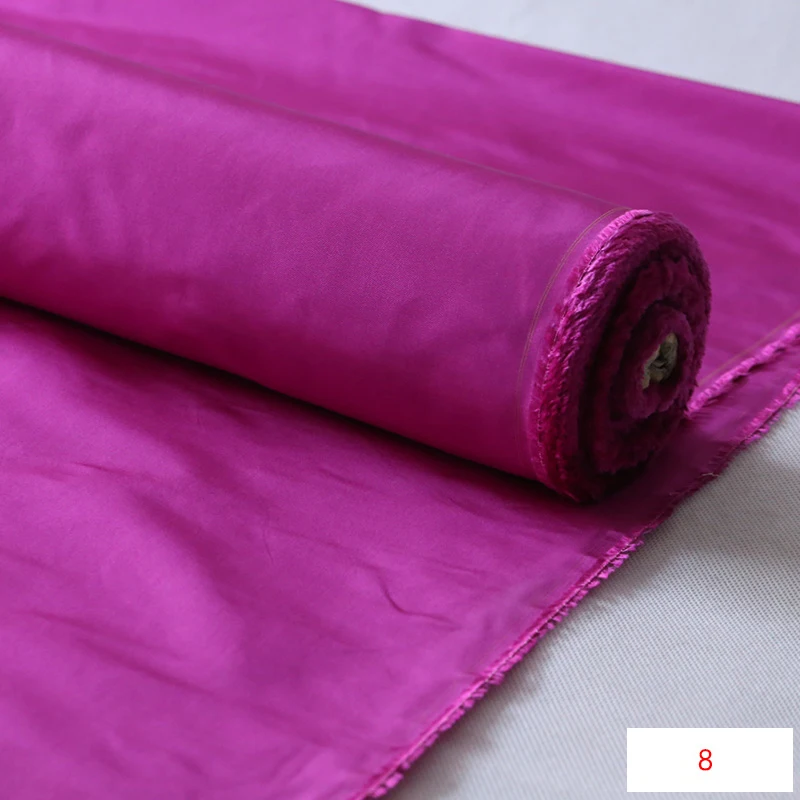 Однотонная шелковая ткань двойного дворца, шелковая тафта, ткань розового, фиолетового, армейского, зеленого цвета, шелк для мужской куртки,... от AliExpress WW