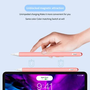 ipad apples pencil 2 gen soft silicone case pencil case pencil leather ipad touch screen pen case ipad accessories free global shipping
