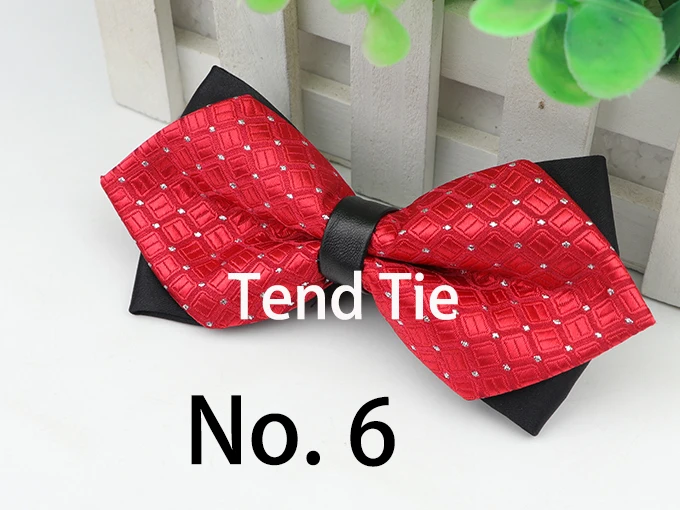 Men Leather Buckle Bowtie Plaid Butterfly Knot Mens Accessories Luxurious Bow Tie Black Cravat Formal Suit Wedding Ceremony Ties