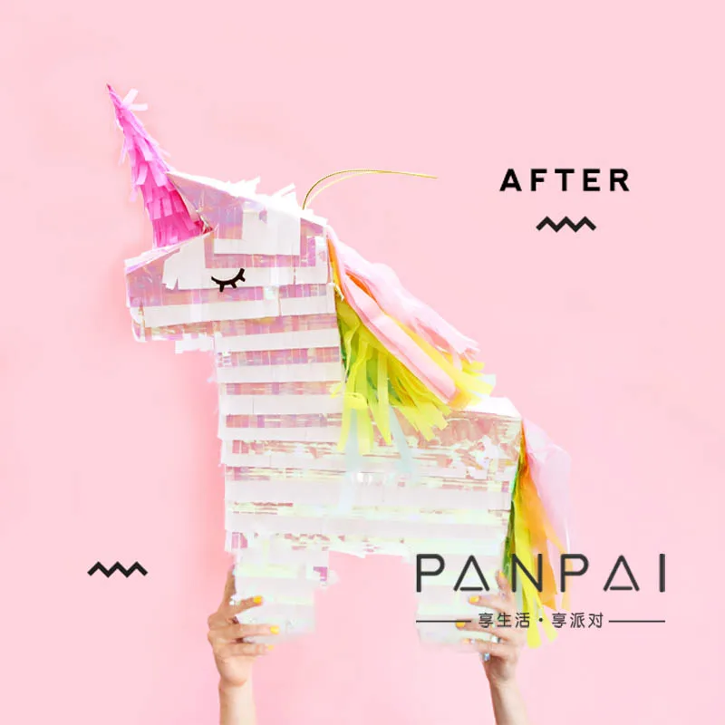 Красочные Кисточкой Единорог Pinata детские дети милый День рождения украшения