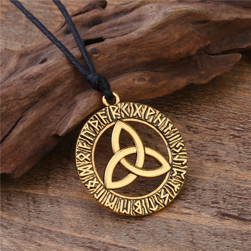 Круглый Кулон цепочка LIKGREAT Wicca ожерелье религиозное необычный кулон винтажный