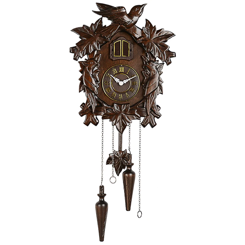 Классические роскошные часы Cuckoo винтажные уникальные деревянные Большие