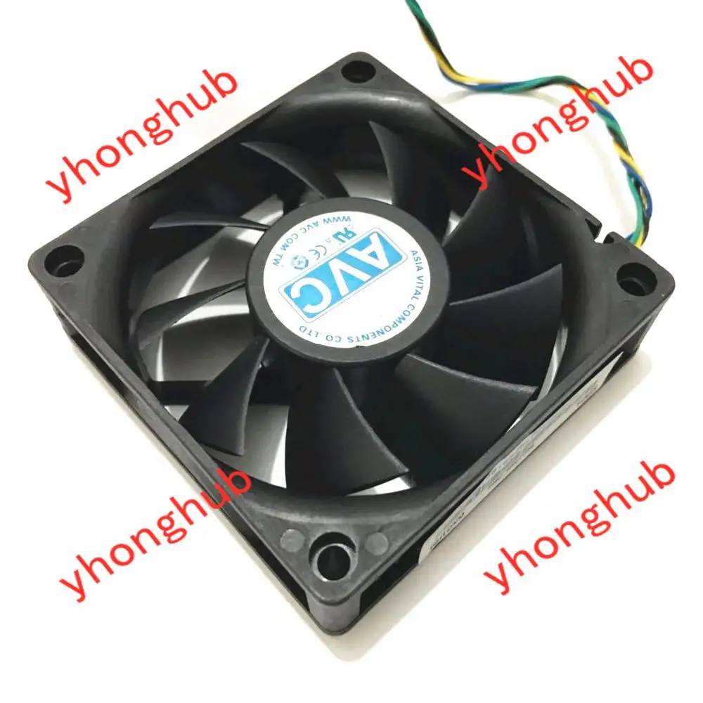 AVC DA07020B12M PS19 DC 12V 0.30A 70x70x20 мм 4 провод Сервер вентилятор охлаждения|square fan|server fandc fan 12v