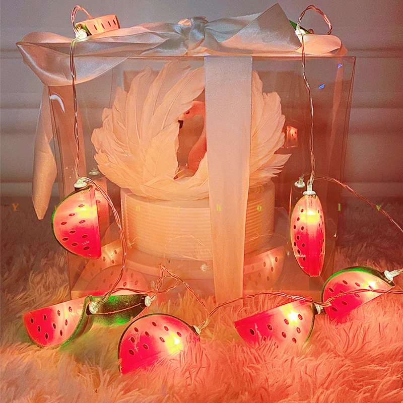

2M 20 LED Fairy String Light Flamingo Pineapple Stars Watermelon Shape LED Lamp Garland Hawaii Wedding Party Garland Decor Lamp