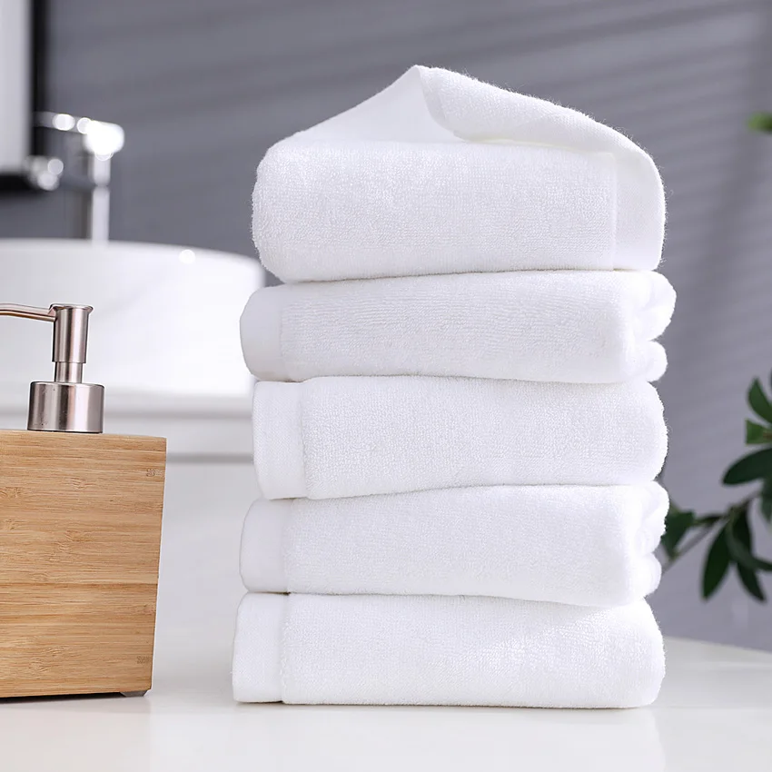 Белое Большое банное полотенце Хлопковое для душа толстое дома спа ванной лица