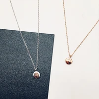 simple and versatile lucky s925 sterling silver necklace with gold bean clavicle chain girl birthday party gift for female