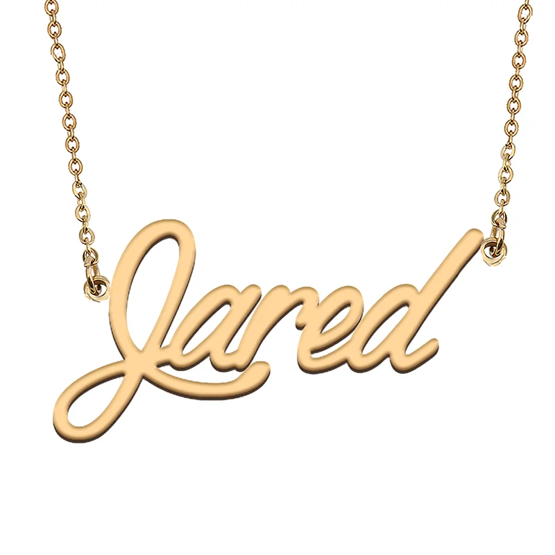 Jared Custom Name Necklace Customized Pendant Choker Personalized Jewelry Gift for Women Girls Friend Christmas Present