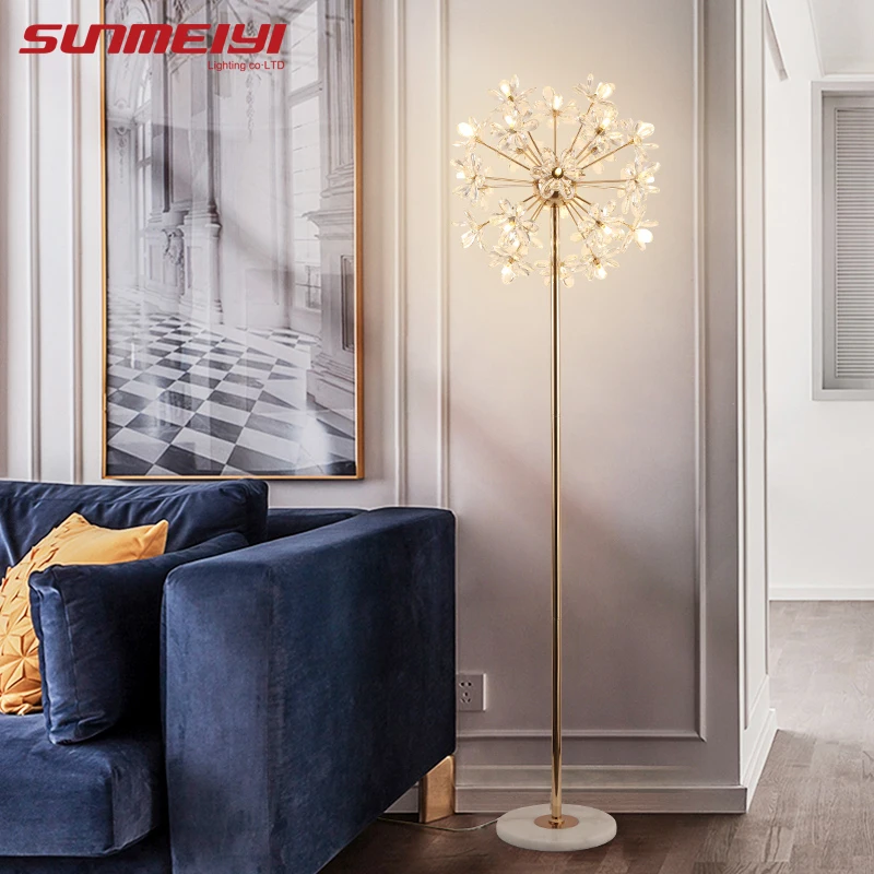 Напольные светодиодные лампы в скандинавском стиле золотые светильники для