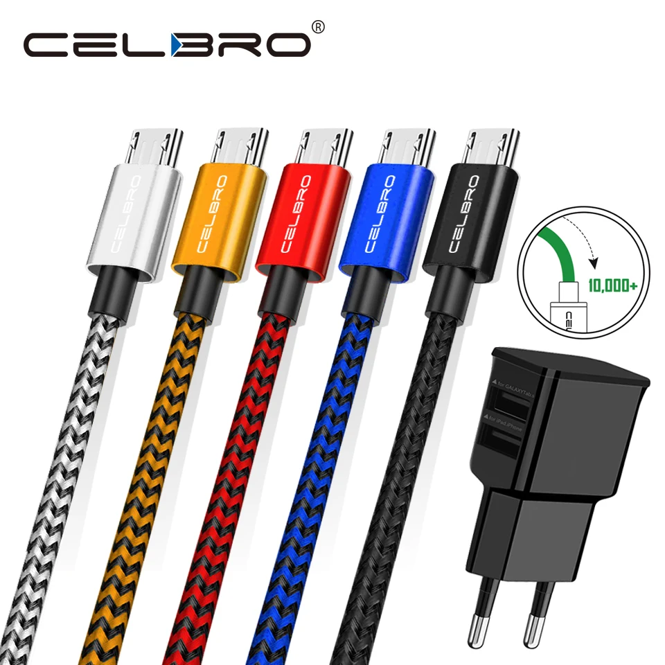 3 м 2 Micro USB кабель для зарядки Android Xiaomi Redmi Note 5 6 pro Samsung Galaxy J5 J7 2017|Зарядные устройства
