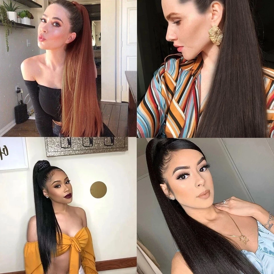 

AIDAIYA Long Afro Kinky Curly Ponytail Synthetic Wrap Around Ponytail Corn Natural Hair Piece Clip in Hair Extensions