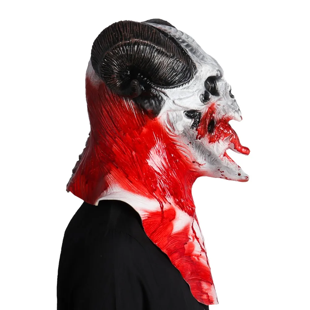 Маска для Хэллоуина маска с воином демоном черепом скелетом козлом присоской