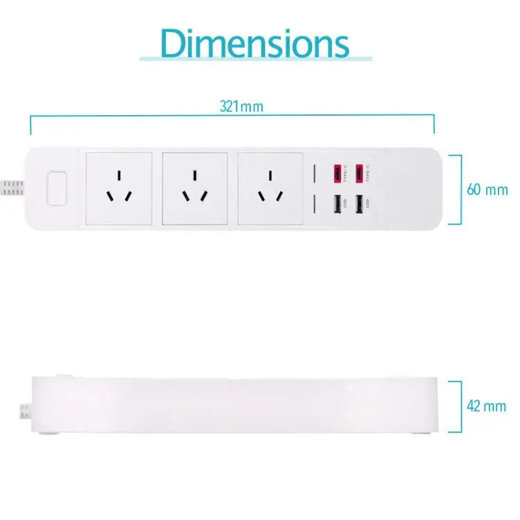 WiFi Smart power Strip внешний разветвитель розетки с usb type-c Защита от перенапряжения «Умная» вилка пульт дистанционного управления для Alexa Google Home