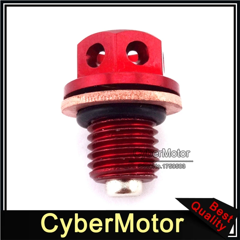 2x красный машинное масло Магнитный дренажный болт разъем для китайский 50cc 90 110 125